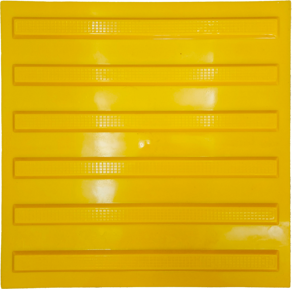 Hissedilebilir Yüzey Görme Engelli Yürüme Yüzeyleri  Çubuk (Sarı) 30x30cm